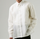Men's Barong Cream Jusi fabric 100819 Cream Men's Barong Cream Jusi fabric 100819 Cream